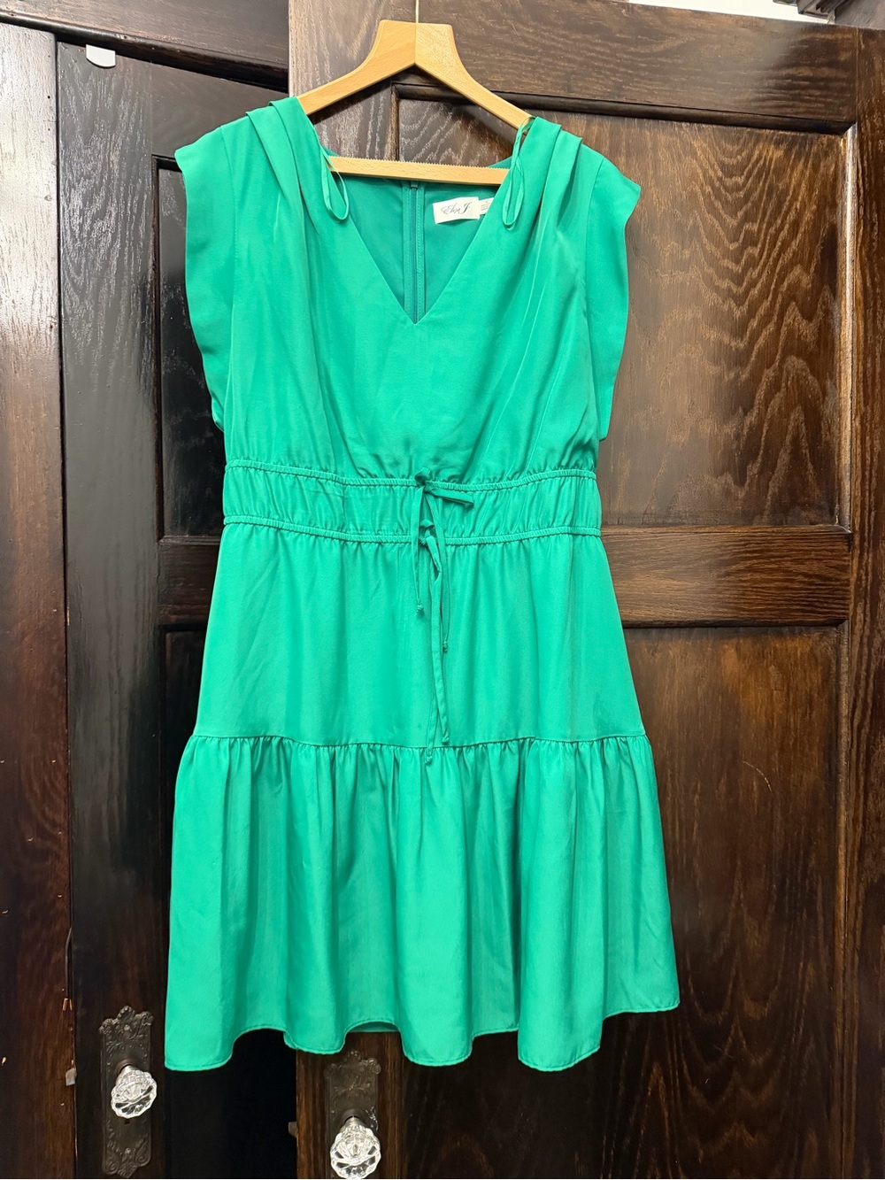 Eliza J Bright Green Tiered Dress